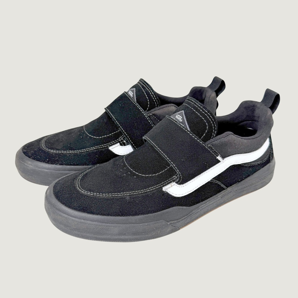 Vans Kyle Walker Pro Sneakers Mens 9.5 Black Good Suede Strap Skate Shoes